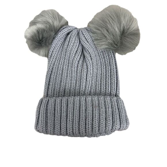 AUBRION KENNINGTON GRAY POM POM HAT ONE SIZE - Picture 2 of 4